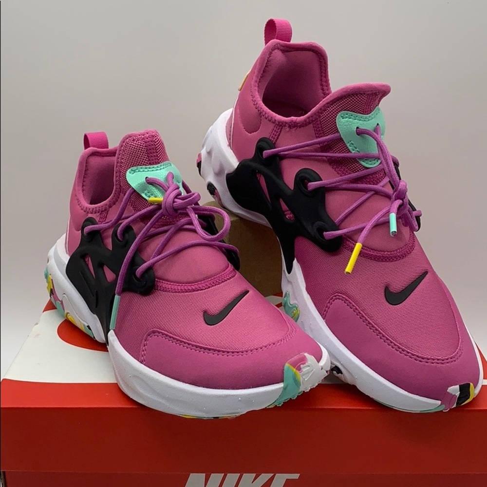 Nike React Presto MC GS Cosmic Fuchsia Emerald Ris - Picture 2 of 16